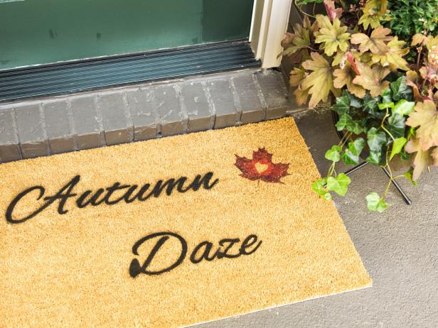 Diy Stenciled Fall Doormat Hgtv