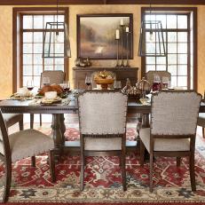 Embolden the Dining Room with a Spicy Shaded Rug