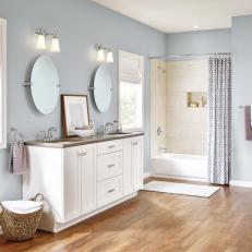 Design a bathroom that proves to be both elegant and simple.