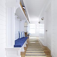 Mudroom Features Cushioned, Built-in Benches