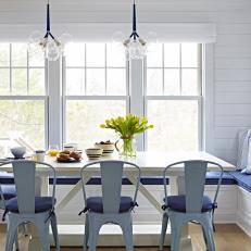 Charming Breakfast Nook in Blue and White