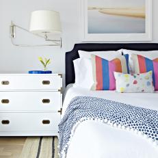 Bold Color in Fresh, Beach House Guest Room