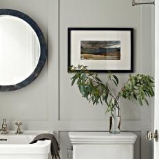 Classic Powder Room Comes Alive with Accessories