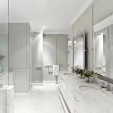 Neutral and Cool Contemporary Master Bath 