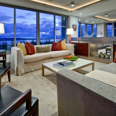 Contemporary, Open Floor Plan Living Room