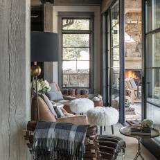 Eclectic Living Room has Rustic Vibe 