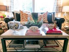 Eclectic Living Room with Coffee Table Styled by a Designer