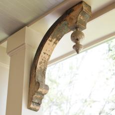 Antique Bracket With a Patina on Porch