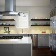 Stylish Contemporary Kitchen With Gray Cabinetry