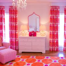 Vivid Pink and Orange Girl's Nursery