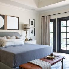 Chic, Contemporary Master Bedroom in Neutral