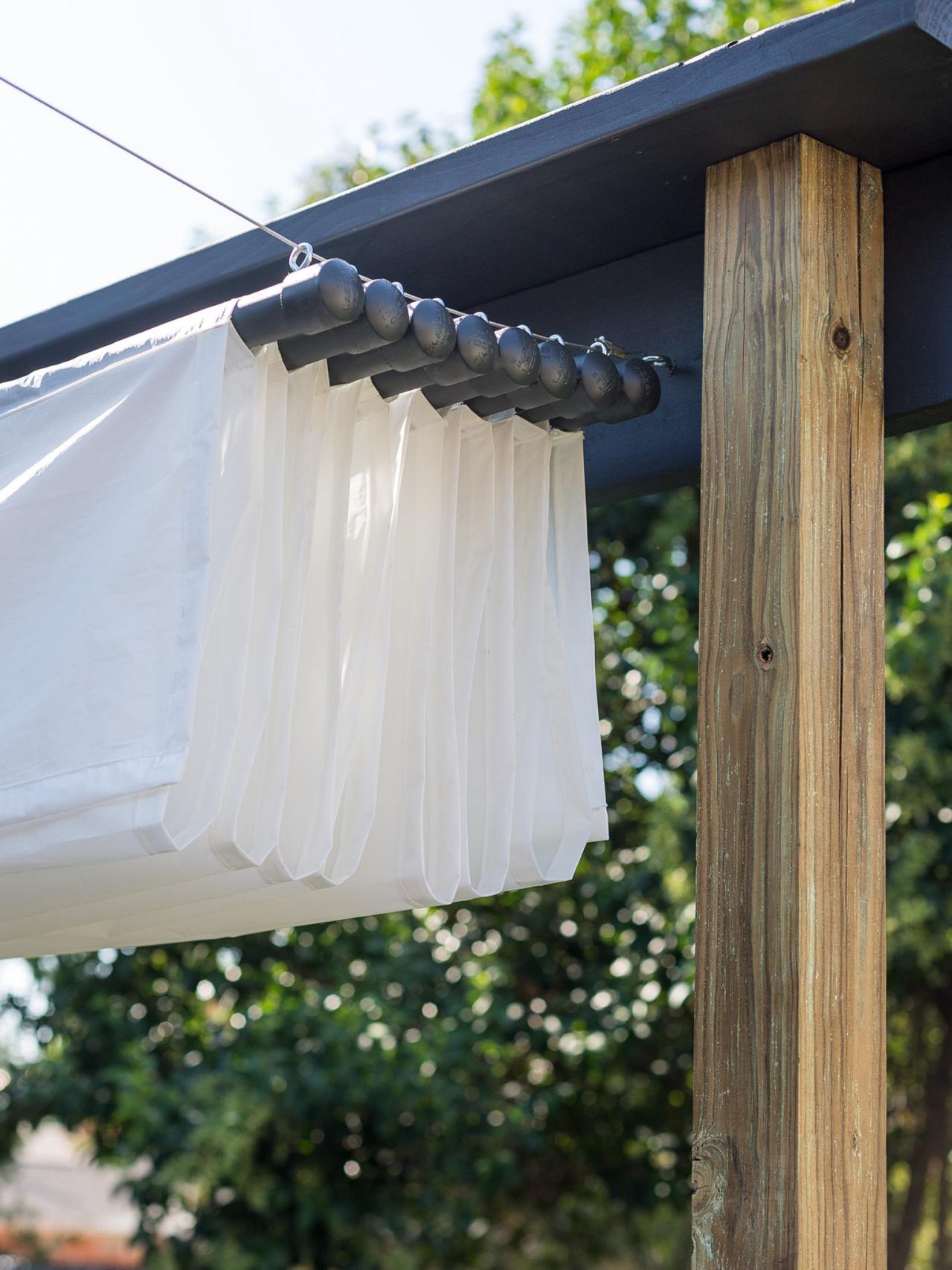 Backyard retractable canopy