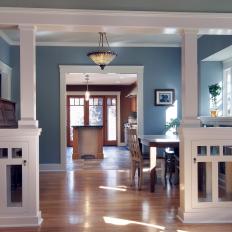 Craftsman Dining Room Opens to Kitchen