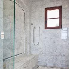 Sophisticated Master Bathroom With Walk-in Shower