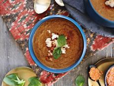 Fresh mint and feta are the perfect accompaniments to this smoky red lentil soup that's a satisfying alternative to your seasonal bean favorites.