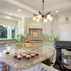 White Chef Kitchen With Cupcakes