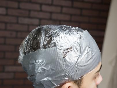 how to make a shower cap out of plastic wrap