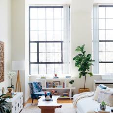 Cozy, Contemporary Loft Living Room