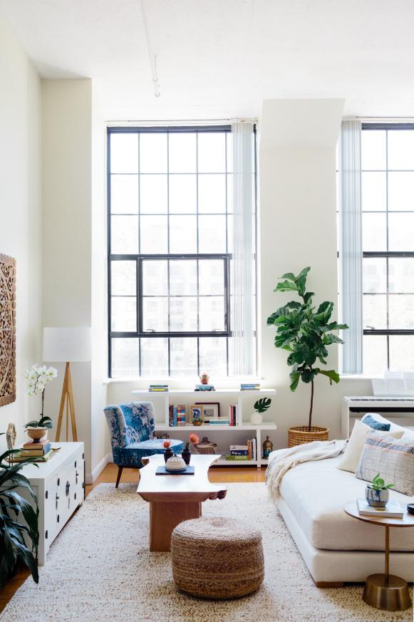 Loft Apartment's Contemporary Living Room 