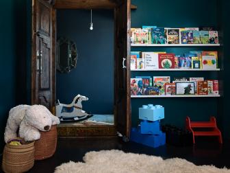Nursery/Playroom Combination with Bold Color Palette