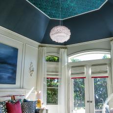 Vaulted Ceiling Adds Drama and Depth in Eclectic Teen's Bedroom