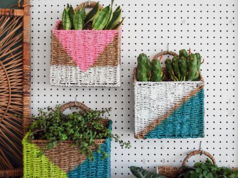 House Your Plants in Style With Colorful Painted Baskets