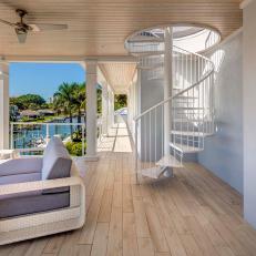 Spiral Staircase Leading to Deck