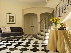 Foyer With Checkered Floor