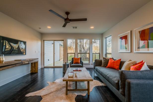 Windows And Sliding Glass Door Provide Backyard Access Hgtv