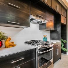 Stainless Steel Appliances in Functional, Eclectic Kitchen
