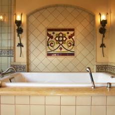 Spanish-Inspired Master Bathroom With Soaker Tub