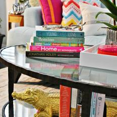 Colorful Details in Eclectic Living Room