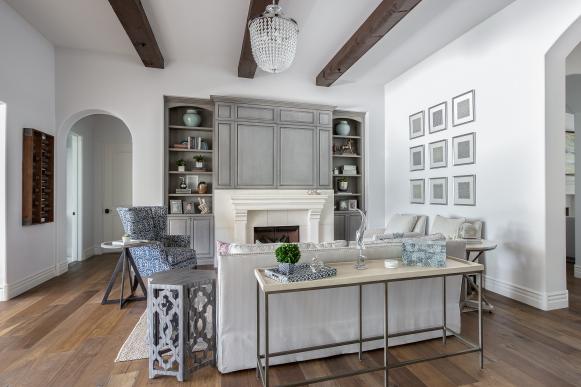 Soft Color Palette in Timeless, Traditional Living Room 