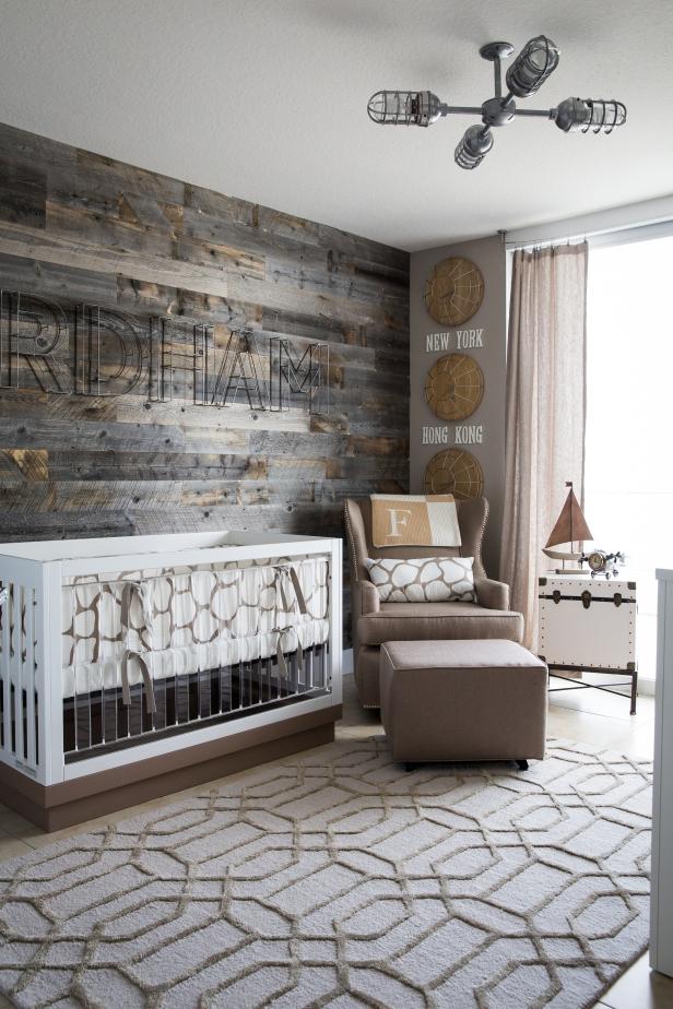 white crib boy nursery