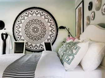 Master Bedroom With Black-and-White Accents