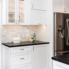 Fresh, Transitional Kitchen With Crisp White Cabinetry