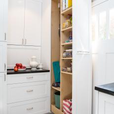 Pull-out Pantry in Updated Farmhouse Kitchen
