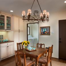 Spanish Colonial Kitchen with Separate Laundry Room