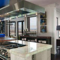 Contemporary Kitchen With Expansive Island