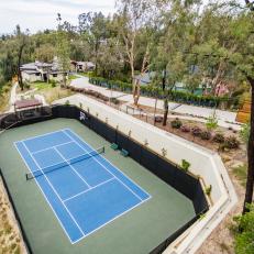 Tennis Court on Beautiful California Estate 