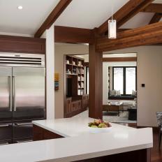 Open Floor Plan Kitchen is Contemporary, Rustic