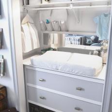Changing Table in Nursery Closet