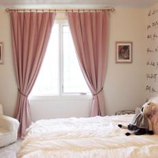 Pink Curtains in Little Girl's Room