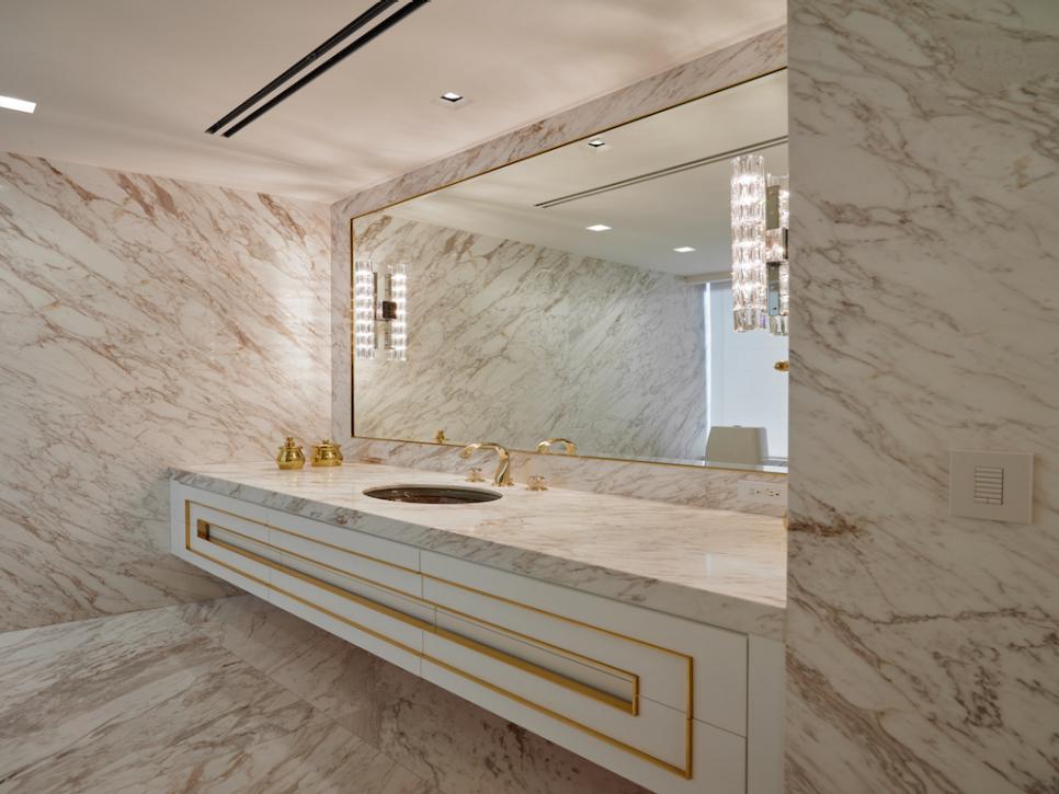 Bathroom Ideas With White Vanity Marble Tile