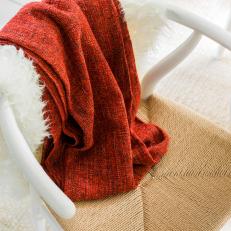 Adding Big Holiday Style to a Small Breakfast Nook: Colorful Throws
