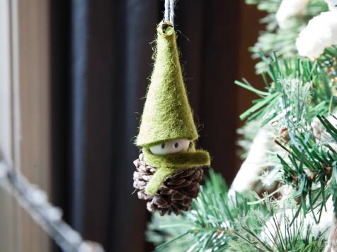 How to Make Mini Pinecone Elf Ornaments