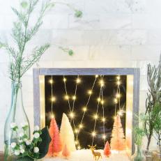 Holiday String Lights 8 Different Ways - Wire Light Shadowbox