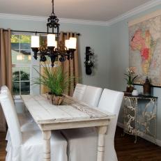 Rustic Dining Room with Worldly Accessories