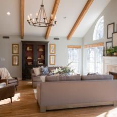 Faux Support Beams Bring Character to Living Space
