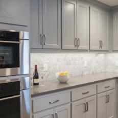 Gray and White Kitchen Cabinets